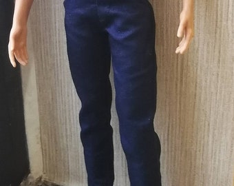 Handmade Doll Dark Blue Pants Doll Clothes For 12" Dolls(the shirt and tie are not included)(custom order)(real pockets)