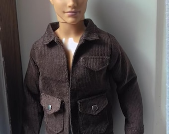 Poupée faite main avec veste marron, vêtements de poupée pour poupées de 30 cm (30 cm) (uniquement la veste) (commande personnalisée)