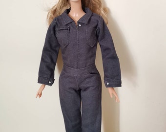 Handmade Doll Dark Grey Coveralls Doll Clothes For 11.5" Dolls(custom order)
