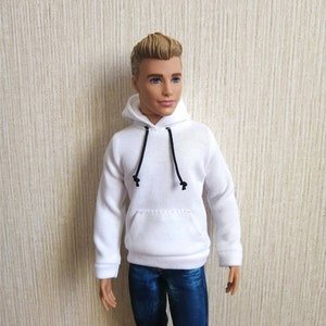 Handmade Doll White Hoodie Jacket Doll Clothes For 12&quot; Dolls