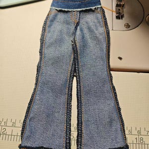 Handmade Doll Jeans Pants Doll Clothes For 12" Dolls image 3