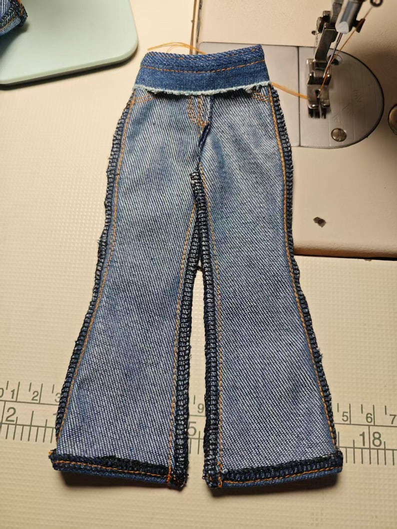 Handmade Doll Jeans Pants Doll Clothes For 12" Dolls image 3