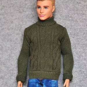 Handmade Doll Sweater Deep Green Doll Sweaters Clothes For 12&quot; Dolls
