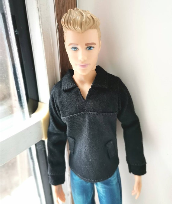 Handmade Doll Clothes Black Polo Shirt For 12" Dolls(custom order)