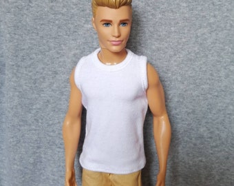 Handmade Doll Clothes White T-shirt For 12&quot; Dolls