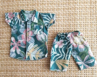 Ensemble chemise et short de poupée faits à la main vêtements de poupée vêtements de plage pour poupées de 12 "