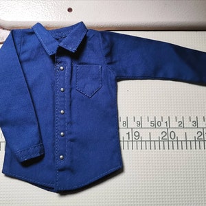 Handmade Doll  Royal Blue Shirt Doll Clothes For 12" Dolls
