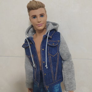 Handmade Doll Denim Hoodie Jacket Doll Clothes For 12&quot; Dolls(custom order)
