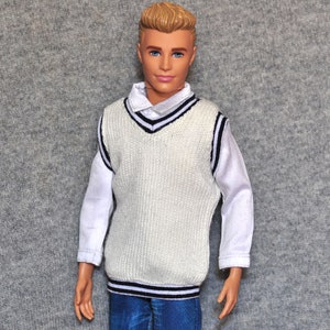 Handmade Doll White Vest Doll Clothes For 12&quot; Dolls(the white shirt is not included)