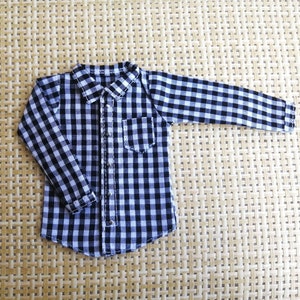Handmade Doll Black White Shirt Plaid Doll Clothes For 12&quot; Dolls