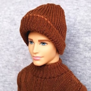Handmade Doll Brown Beanies Hat Cap Doll Clothes For 12&quot; Dolls