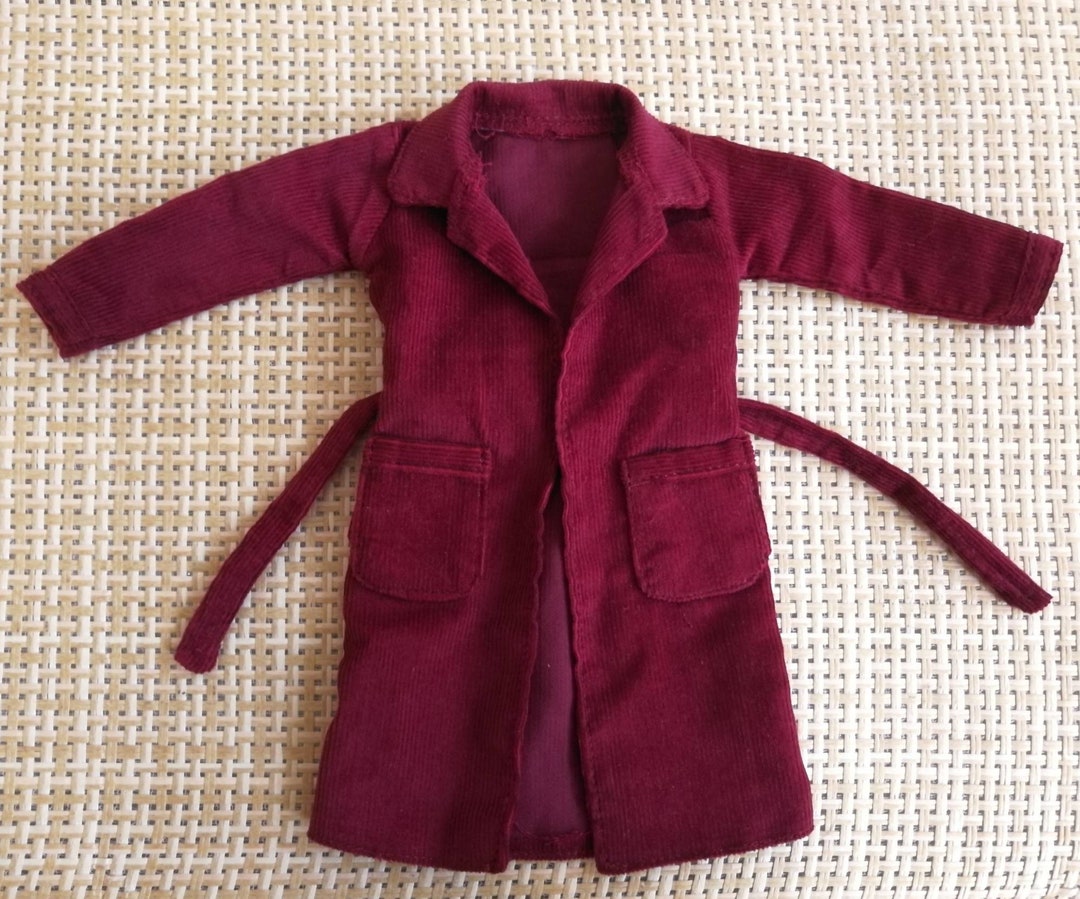 Handmade Doll Maroon Bathrobe Doll Clothes for 12 Dolls Etsy