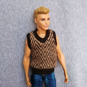 Handmade Doll Brown Vest doll Clothes For 12" Dolls