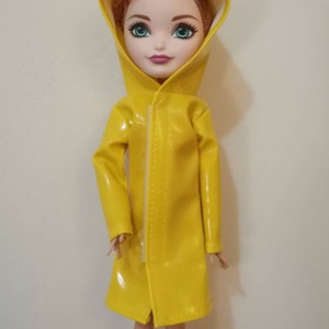 Handmade Doll Yellow Raincoat Jacket Doll Clothes For Monster High Dolls(custom order)