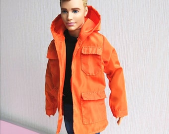 Handgemachte Puppe Orange Windjacke Jacke Puppenkleidung Für 12" Puppen