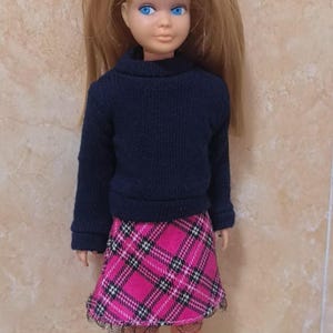 Handmade Doll Sweater Dark Blue Doll Sweaters Clothes For 9&quot; Little Brother Dolls