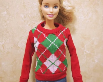 Handmade Doll Christmas Sweater Doll Clothes For 11.5" Dolls(the pant is not included)
