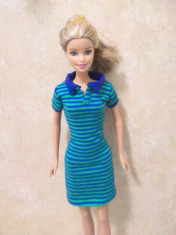 barbie blue collared dress Dutch Barbie Doll Dress Vintage 1994 Dolls of the World #11104 Costume