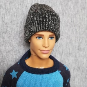 Handmade Doll Gray Beanies Hat Cap Doll Clothes For 12&quot; Dolls（if you want other color tell me plz）