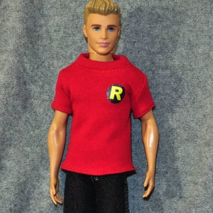 Handmade Doll Clothes Red T-shirt For 12&quot; Dolls