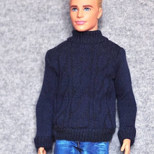 Handmade Doll Sweater Dark Blue Doll Sweaters Clothes For 12&quot; Dolls（if you want other color tell me plz）
