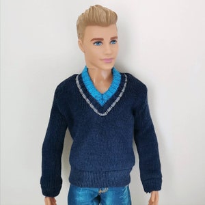Handmade Doll Sweater Blue Doll Sweaters Clothes For 12&quot; Dolls