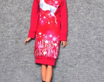 Handmade Doll Christmas Sweater Dress Doll Clothes For 11.5" Dolls