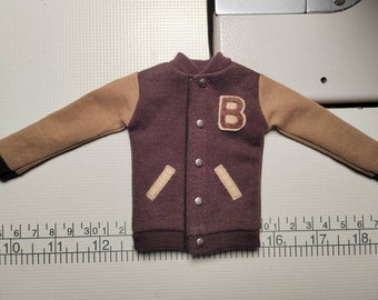 Handgemachte Puppe Braune Baseball Jacke Puppenkleidung Für 12" Puppen (Kundenauftrag)