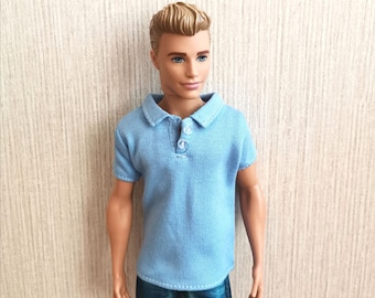 Handmade Doll Blue Polo shirt Doll Clothes For 12" Dolls(customer order)