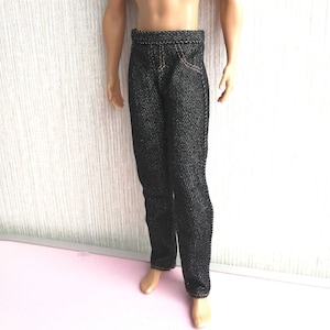 Handmade Doll Black Jeans Pants Doll Clothes For 12" Dolls