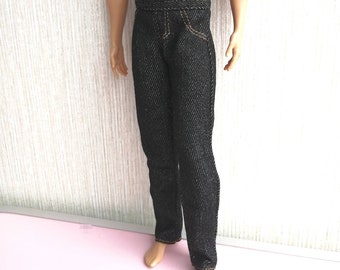 Handmade Doll Black Jeans Pants Doll Clothes For 12" Dolls
