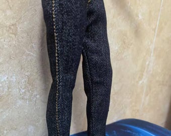 Handgemachte Puppe Schwarze Jeans Hose Puppenkleidung Für 12 "Puppen