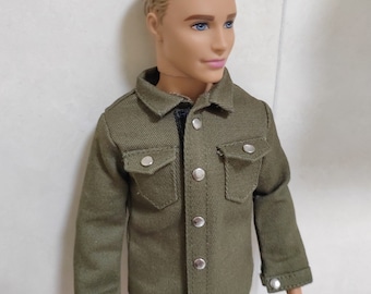 Uniforme per bambole fatta a mano, camicia, giacca, vestiti per bambole da 12 pollici (ordine personalizzato)