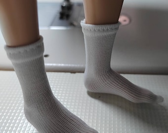 Handmade Doll Clothes White Socks For 12" Dolls
