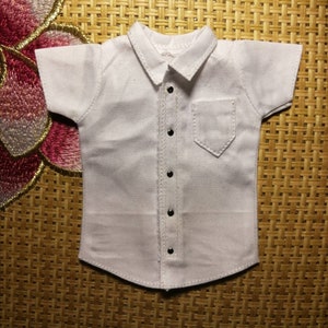 Handmade Doll White Shirt With Short Sleeves Doll Clothes For 12&quot; Dolls