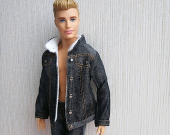 Handgemachte Puppe Jeansjacke Puppenkleidung Für 12 Zoll Puppen