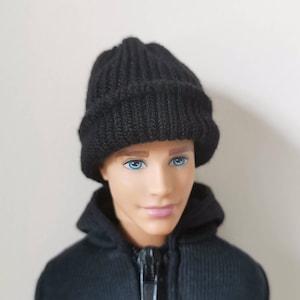 Handmade Doll Black Beanies Hat Cap Doll Clothes For 12&quot; Dolls（if you want other color tell me plz）