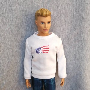 Handmade Doll Clothes White T-shirt For 12&quot; Dolls