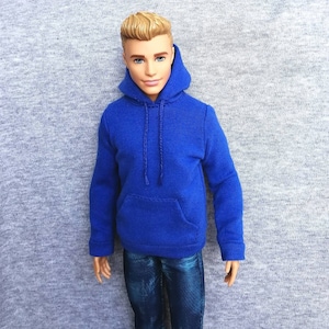 Handmade Doll Royal Blue Hoodie Jacket Doll Clothes For 12" Dolls