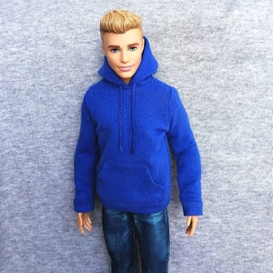 Handmade Doll Royal Blue Hoodie Jacket Doll Clothes For 12" Dolls