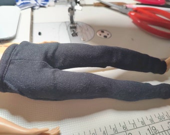 Handmade 12" Doll Black Sweat  Pants Doll Clothes For Dolls