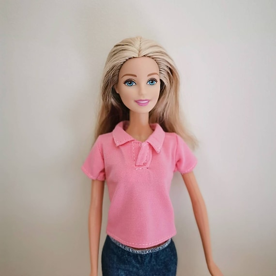 Handmade Doll Pink Polo T-shirt Doll Clothes For 11.5 Dolls