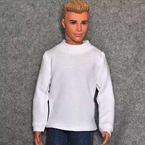 Handmade Doll Clothes White T-shirt For 12&quot; Dolls