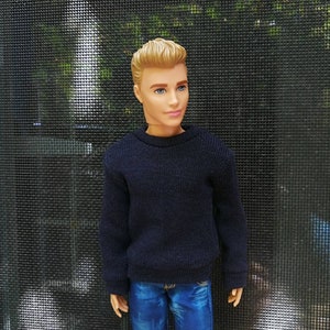 Handmade Doll Sweater Dark Blue Doll Sweaters Clothes For 12&quot; Dolls