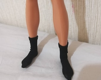 Handmade Doll Clothes Black Socks For 12" Dolls