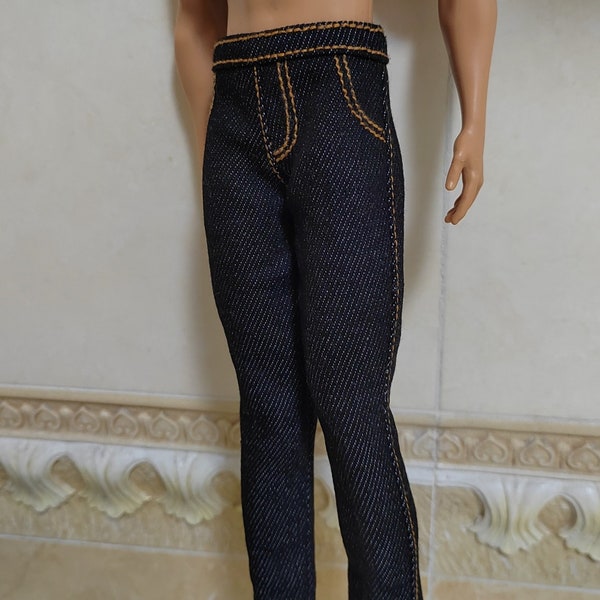 Handmade Doll Black Jeans Pants Doll Clothes For 12" Dolls