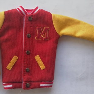 Handmade Doll Yellow Red Baseball Jacket Doll Clothes For 12&quot; Dolls(customer order)