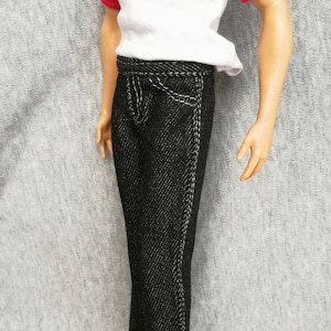 Handmade Doll Black Jeans Pants Doll Clothes For 12&quot; Dolls(the T-shirt is not included)