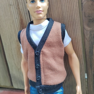 Handmade Doll Sweater Vest Doll Clothes For 12" Dolls(the white t-shirt is not included)(custom order)