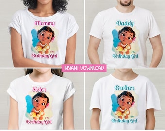 Playeras de moana bebe para cumpleaños hot sale